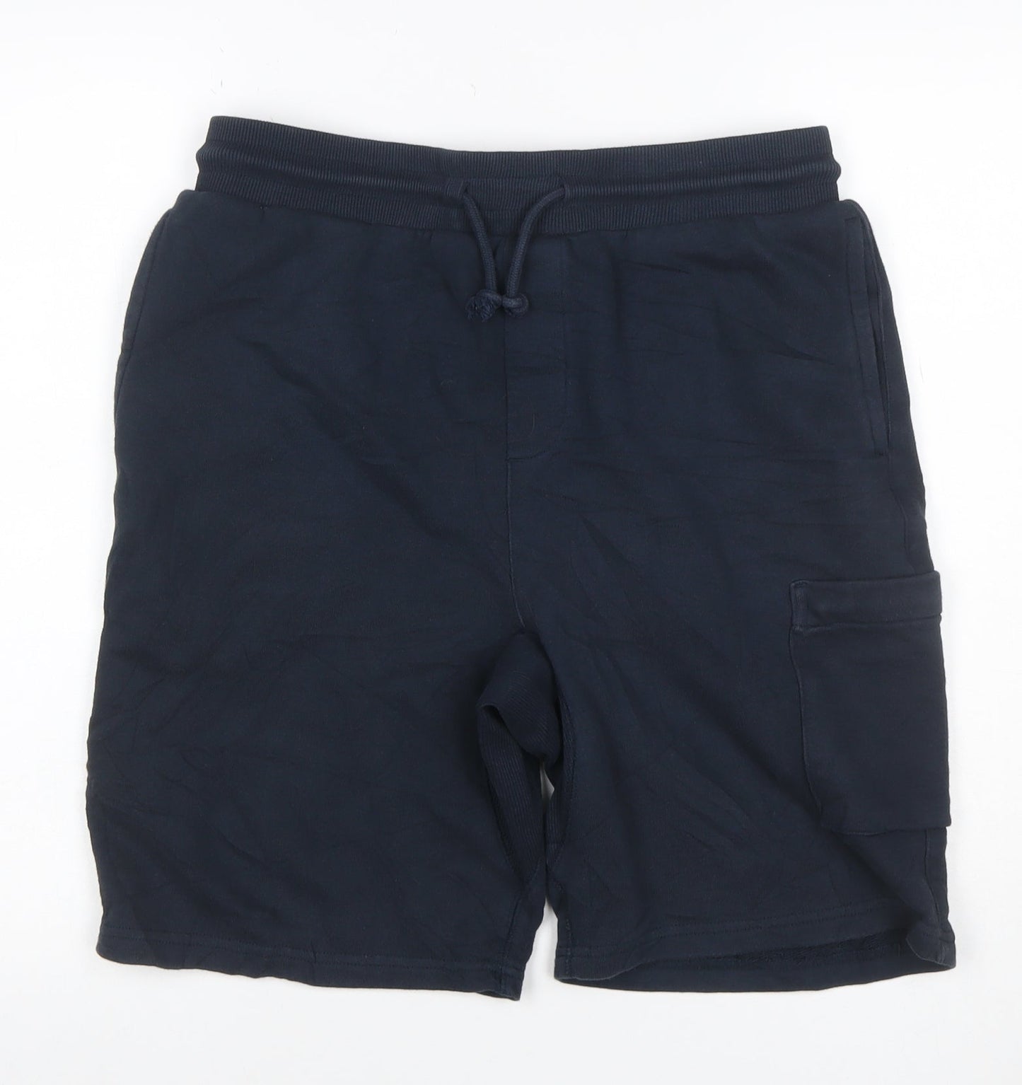Red Herring Men’s Blue M Cargo Drawstring Cotton Blend Shorts