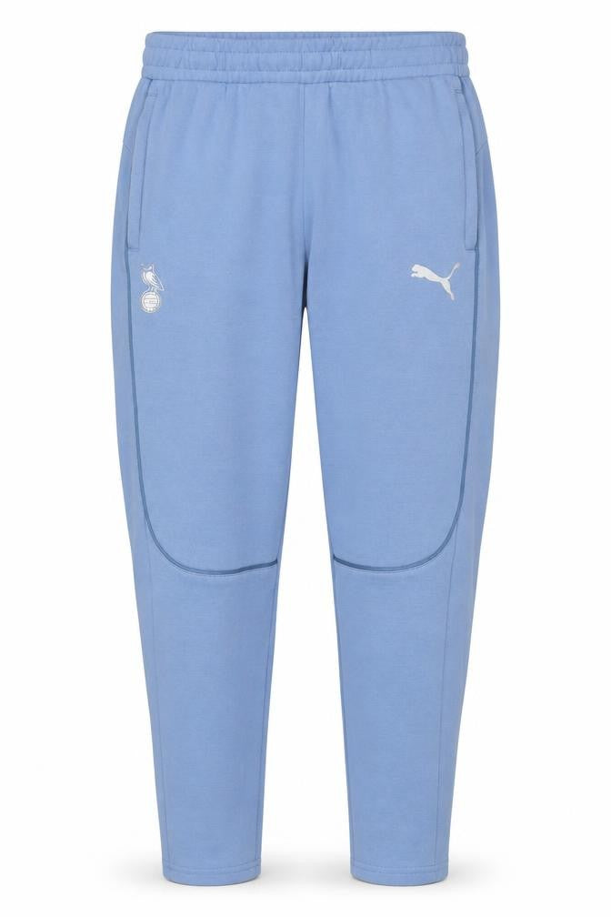 Front view of Puma Men’s Blue L Jogger Track Pants Elastic Waist Pockets
