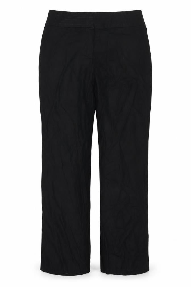 Marks & Spencer Womens Black Size 10 Stretch Jersey Straight Leg Trousers