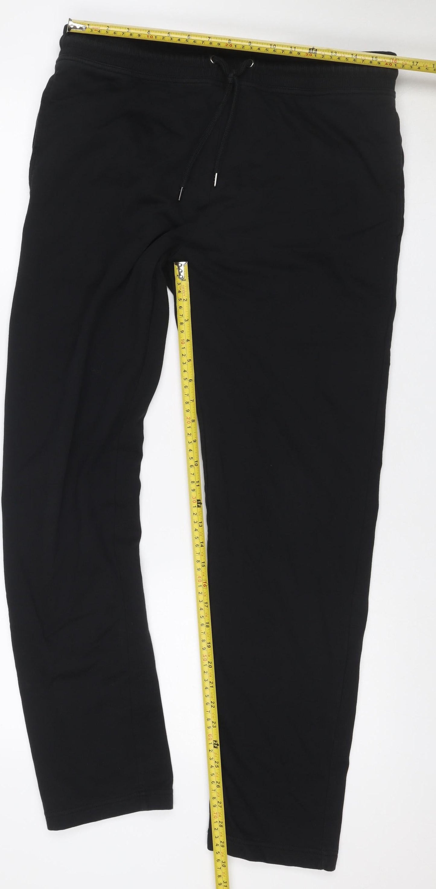 Marks and Spencer Men Black M Regular Jogger Sweatpants Drawstring
