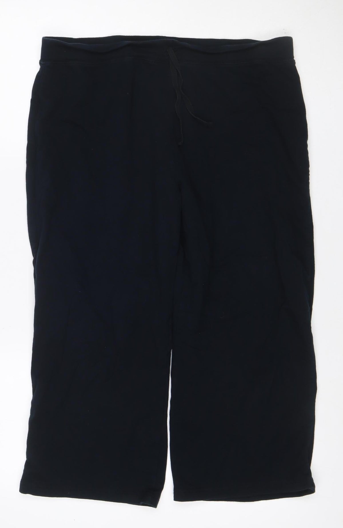 Marks & Spencer Women Black UK 18 Sweatpants Drawstring Cotton