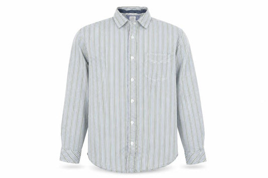 Tessera Men's Multicoloured Stripe Cotton Long Sleeve Shirt L Tailored