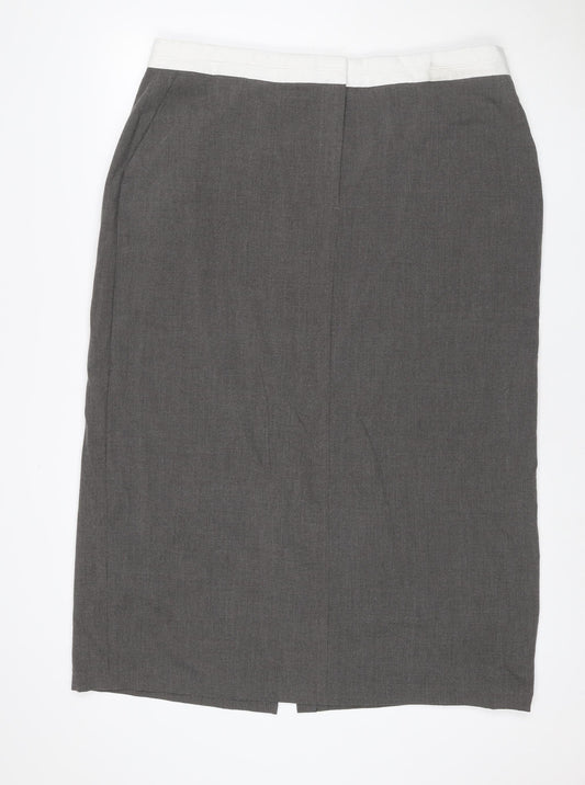 Marks and Spencer Women Grey Size 20 Pencil Knee Length Work Skirt