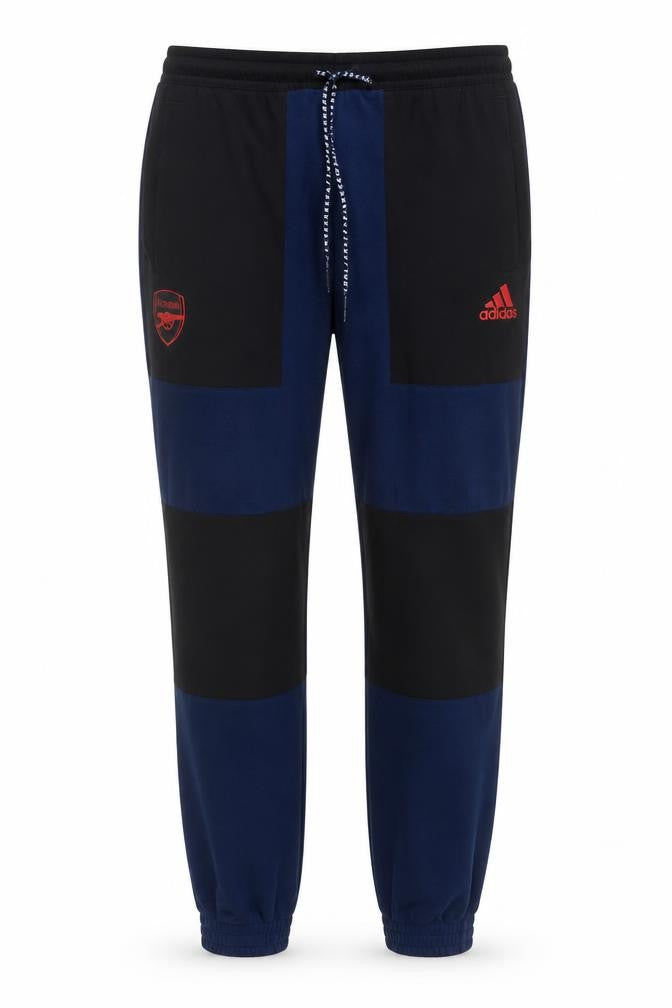 adidas Womens Arsenal Blue Black 10-12 Fleece Track Pants Joggers