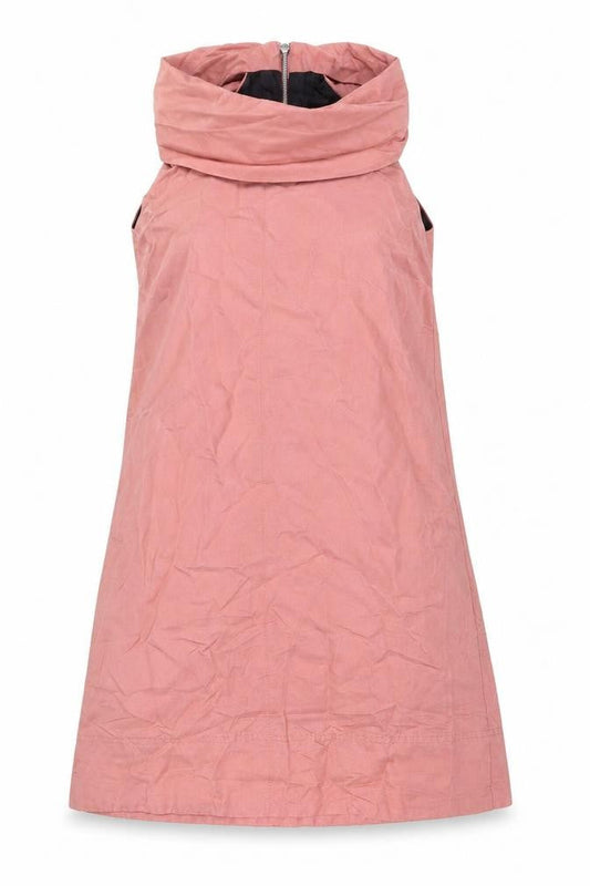 Zara Woman Pink S Knee Length Cowl Neck Zip Sheath Dress