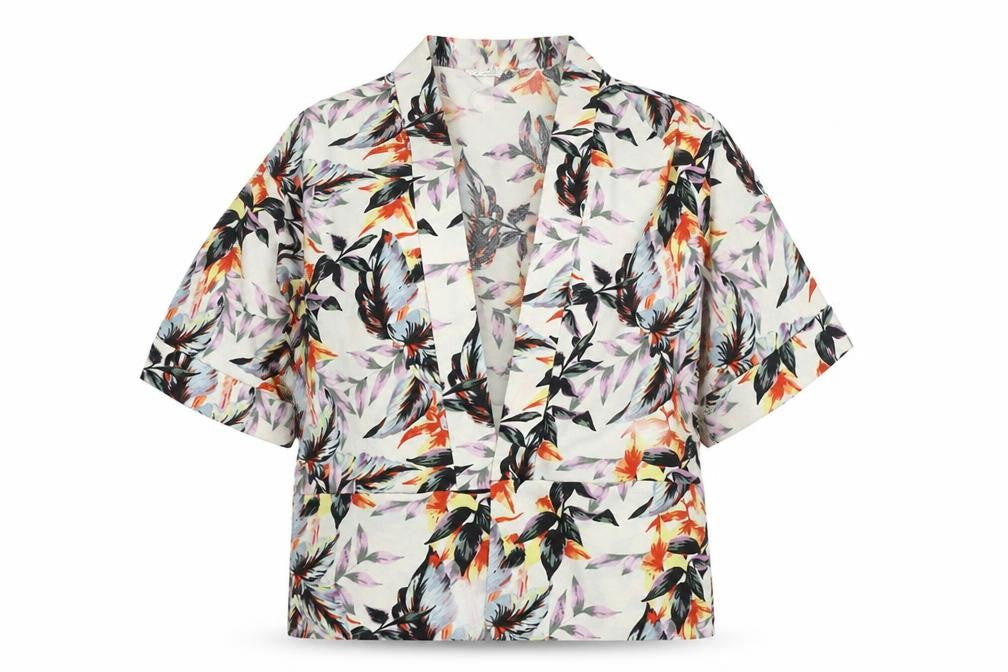 Front view of Miss Selfridge Women Multicoloured UK 4 Floral Kimono Blouse