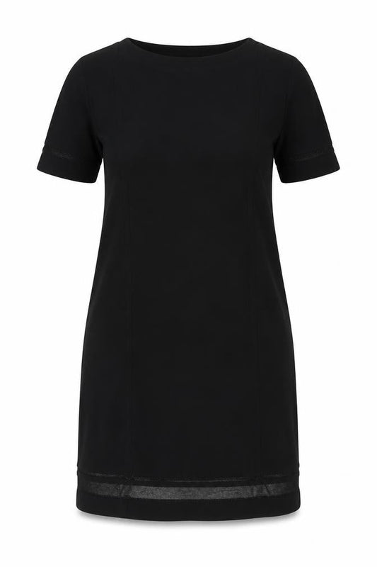 Monsoon Women Black UK 14 Knit Roll Neck Glitter Jumper Dress
