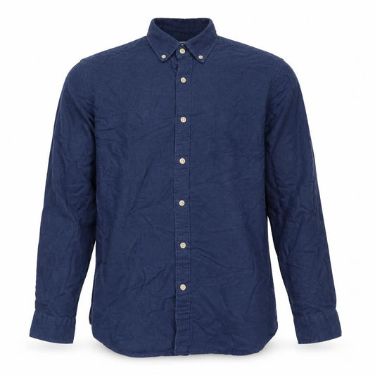 Selected Homme Men’s Blue 16 Slim Cotton Button-Down Long Sleeve Shirt