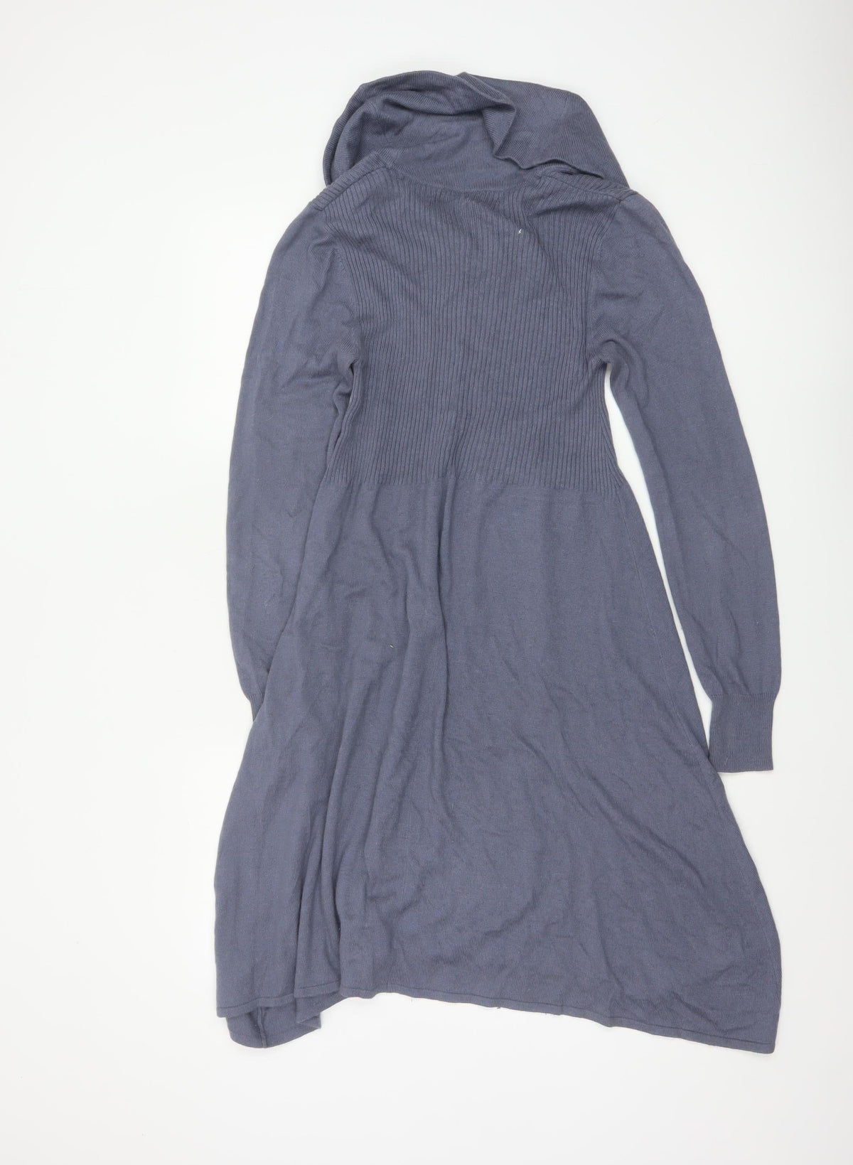 Marks & Spencer Women Blue UK 12 Cowl Neck Knit Jumper Dress