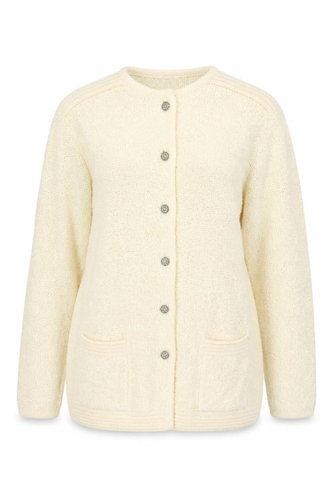 Poppy Women’s Beige Size 16 Button Up Knit Cardigan Pockets