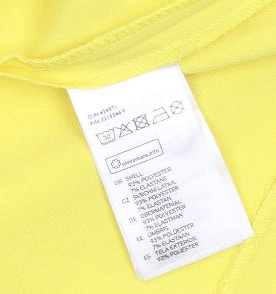 H&M Women Yellow UK 8 Fit & Flare Knee Length Pleated Dress