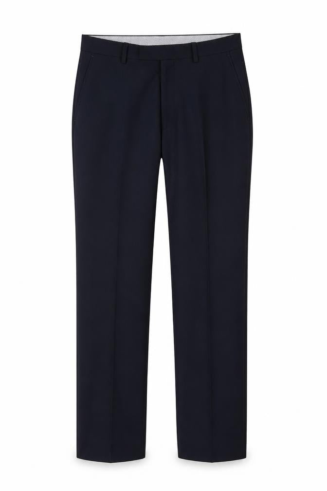 Marks & Spencer Savile Row Men’s Navy 32L Pure Wool Tailored Dress Trousers