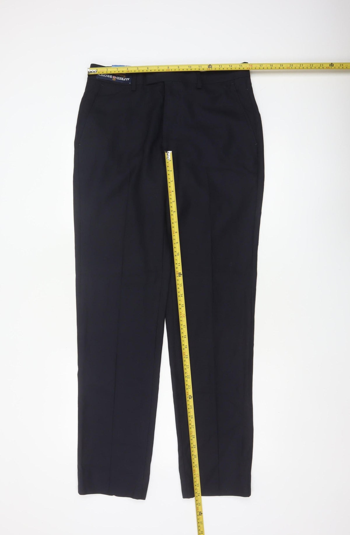 Marks & Spencer Savile Row Men’s Navy 32L Pure Wool Tailored Dress Trousers