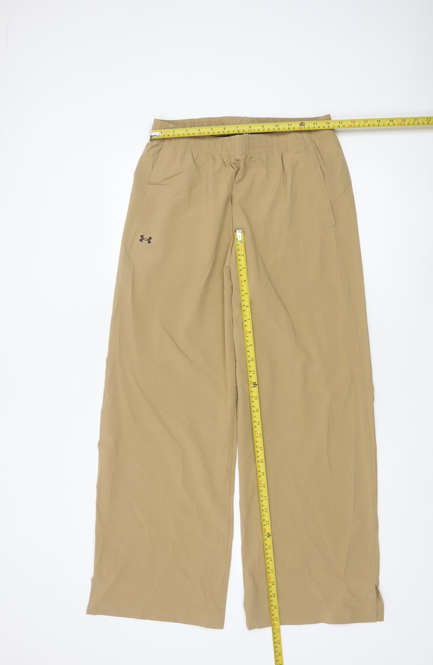 Under Armour Women's Beige S Relaxed Straight Lightweight Trousers