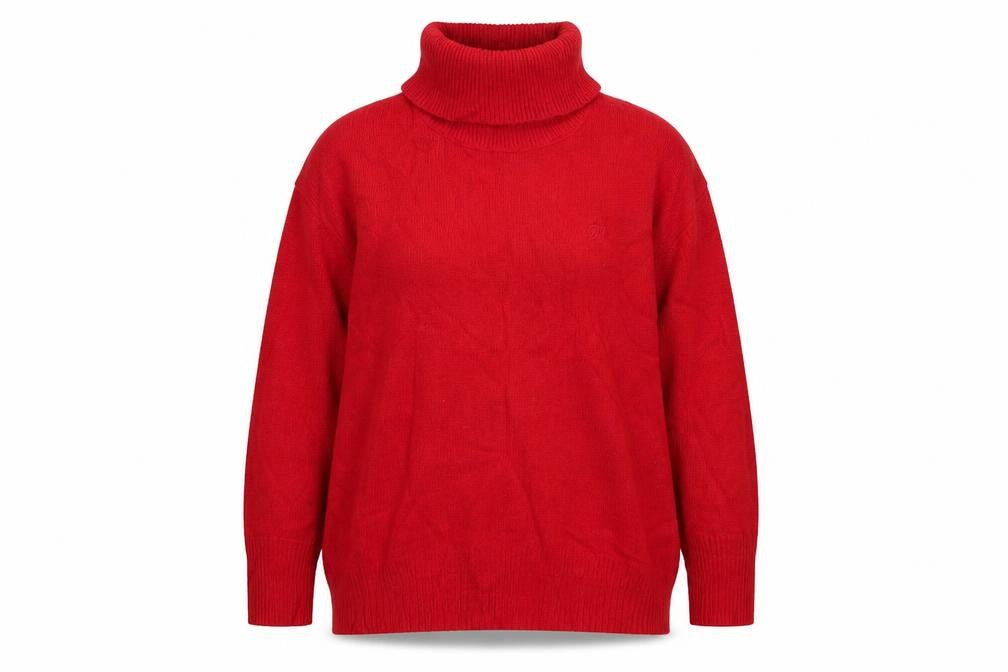 Next Women Red UK 16 Roll Neck Knit Pullover Jumper Logo