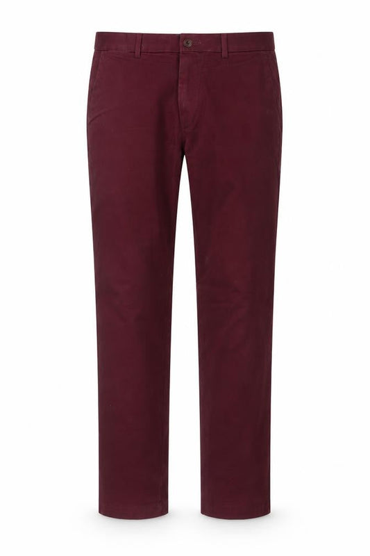 Gap Men’s Burgundy Red 33x34 Straight Chino Trousers Regular Fit
