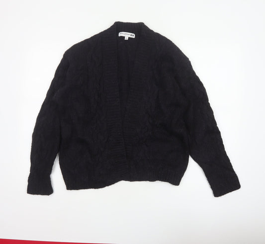 Ines de la Fressange Uniqlo Women Black M Open Cable Knit Cardigan