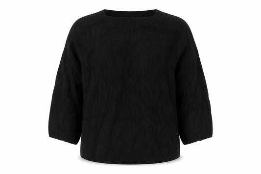 Monsoon Women Black S V-Neck Relaxed Knit Pullover Jumper