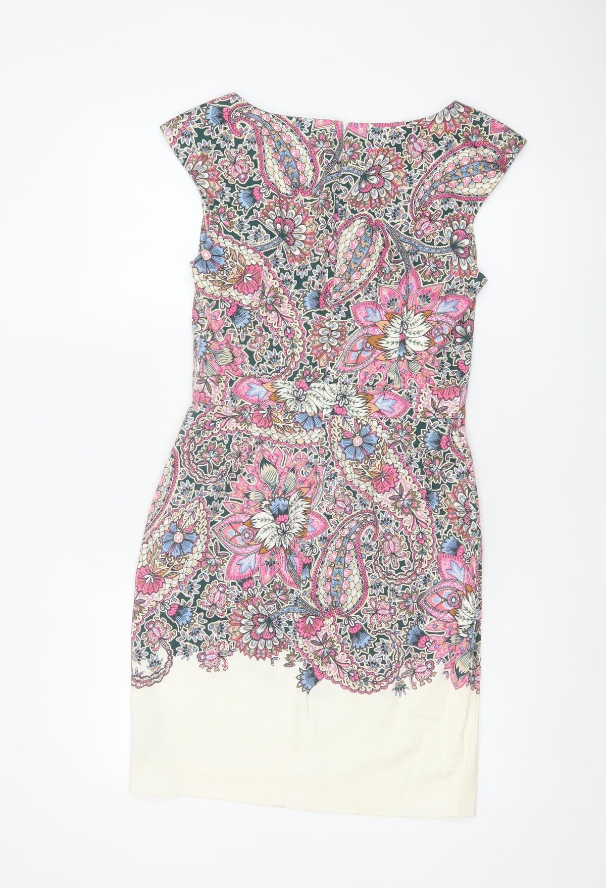 Close-up detail of French Connection Women Multicoloured UK 10 Paisley Sheath Dress