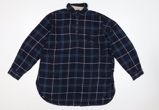 JW Anderson Women’s Blue Check Cotton Tunic Shirt Size S