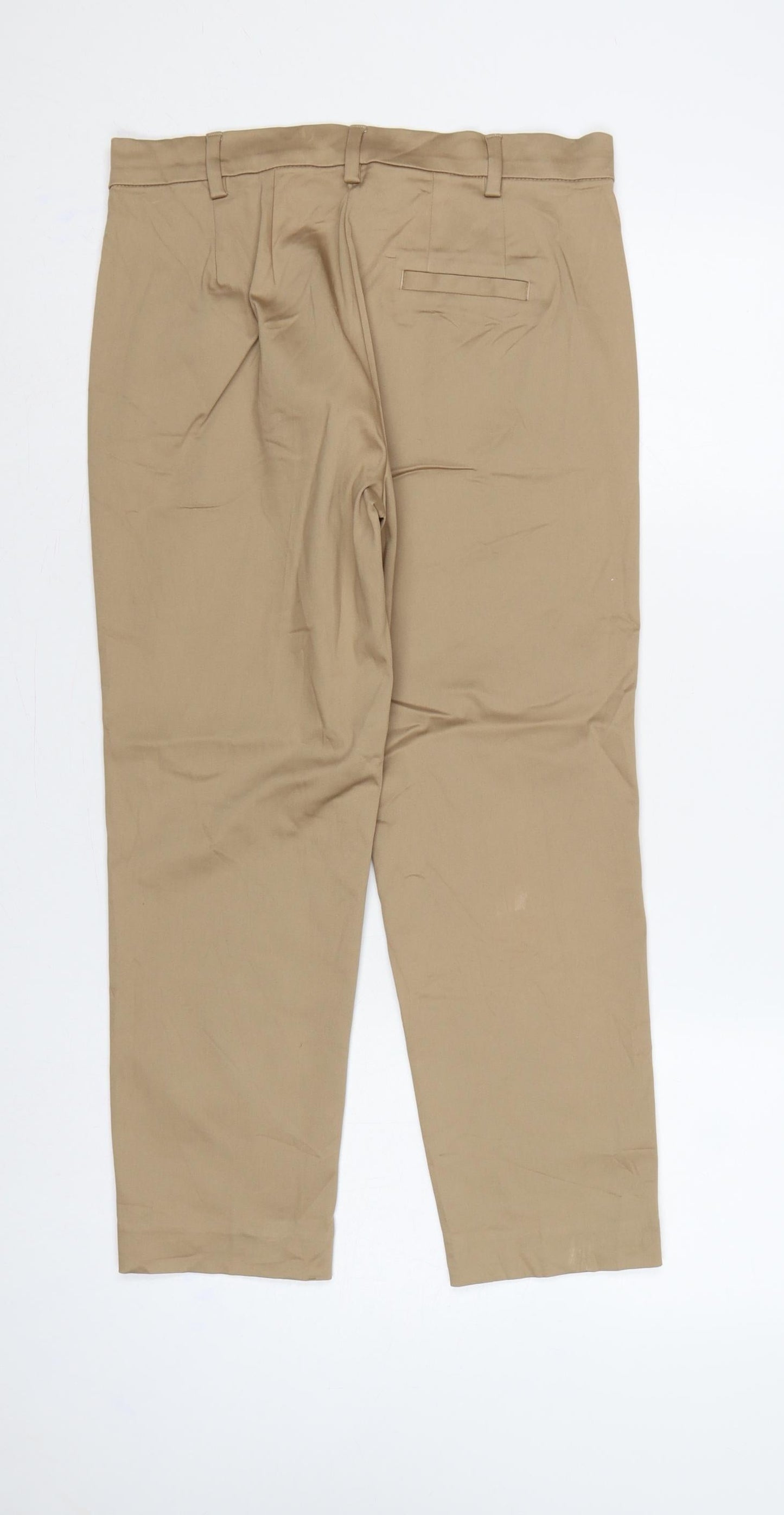 M&S Women’s Brown Size 10 Short Slim Tapered Chino Trousers