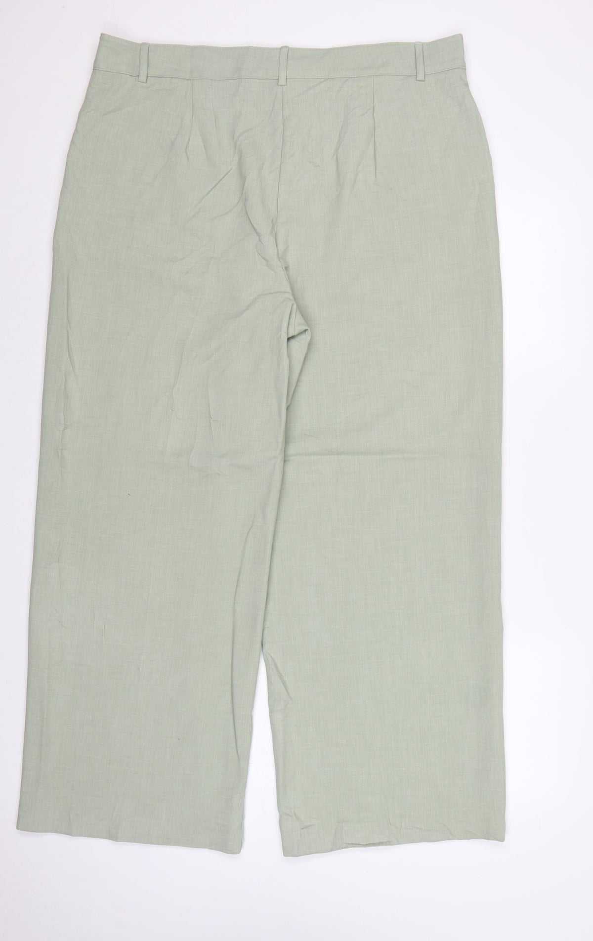 Marks & Spencer Collection Women’s Green Size 20 Wide-Leg Dress Trousers