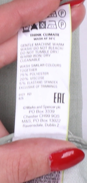 Marks & Spencer Collection Women’s Green Size 20 Wide-Leg Dress Trousers