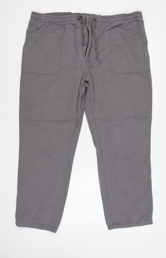 Marks and Spencer Men's Grey 44in Cotton Jogger Trousers 29in Leg
