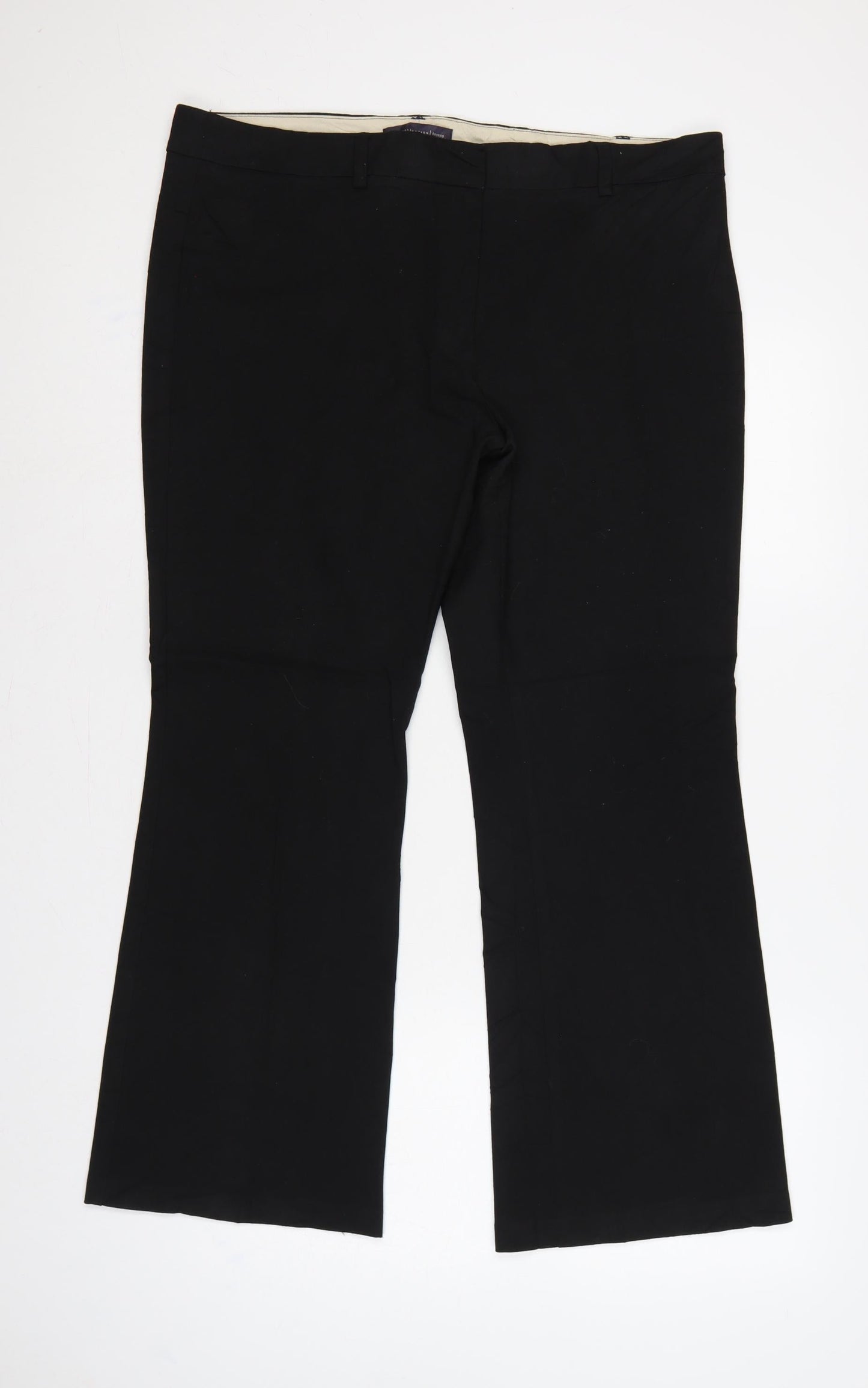 Marks & Spencer Women's Black UK 16 Short Bootcut Trousers