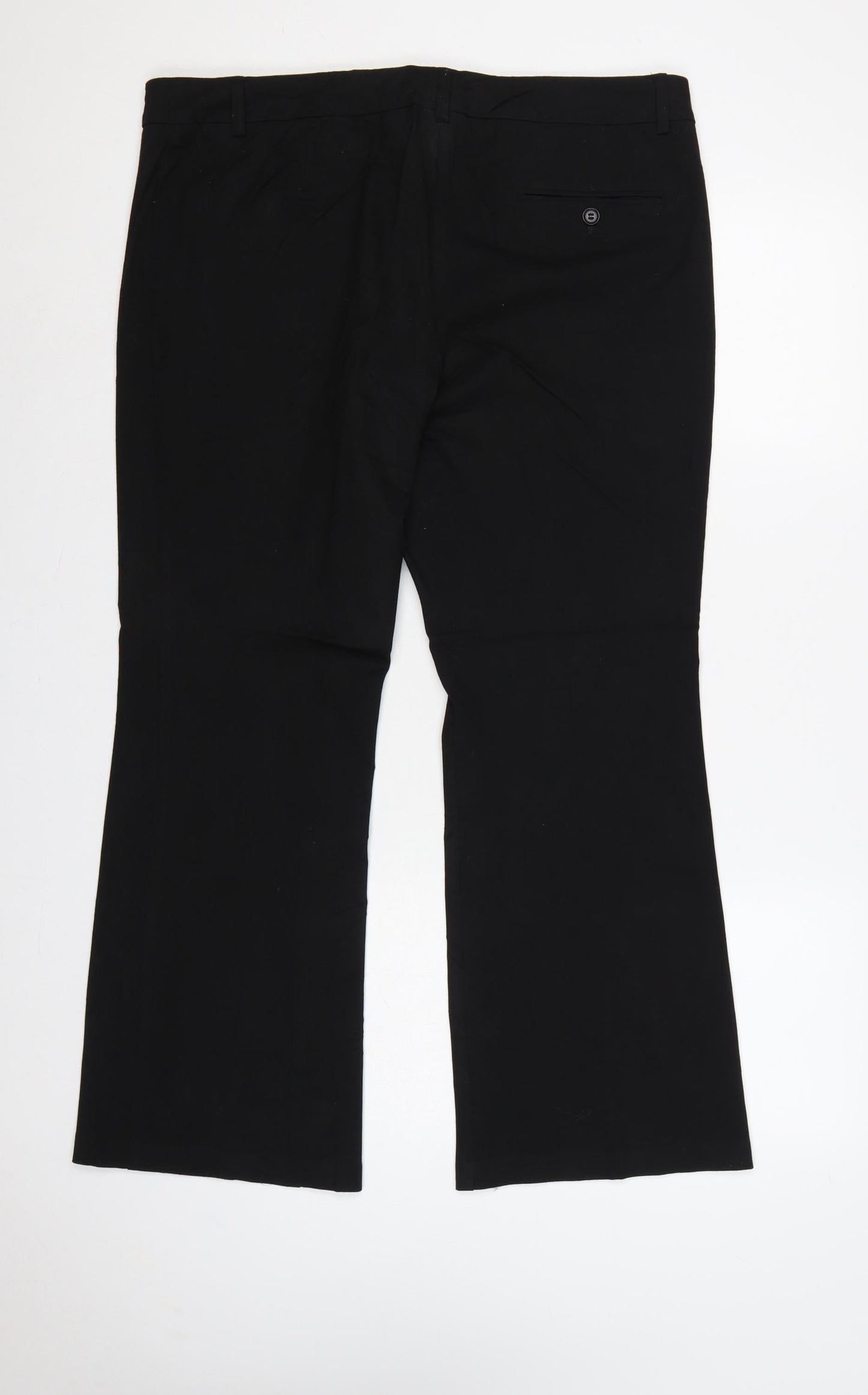 Marks & Spencer Women's Black UK 16 Short Bootcut Trousers