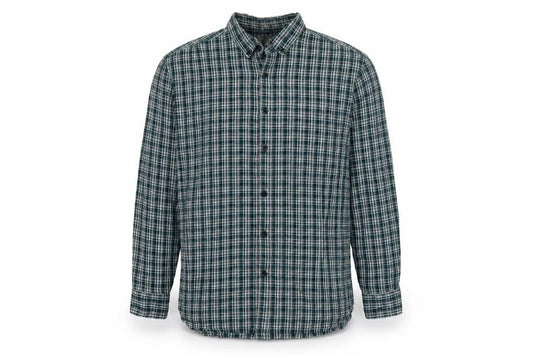 Marks & Spencer Men’s Green Check Button-Down Shirt 15.5 Regular