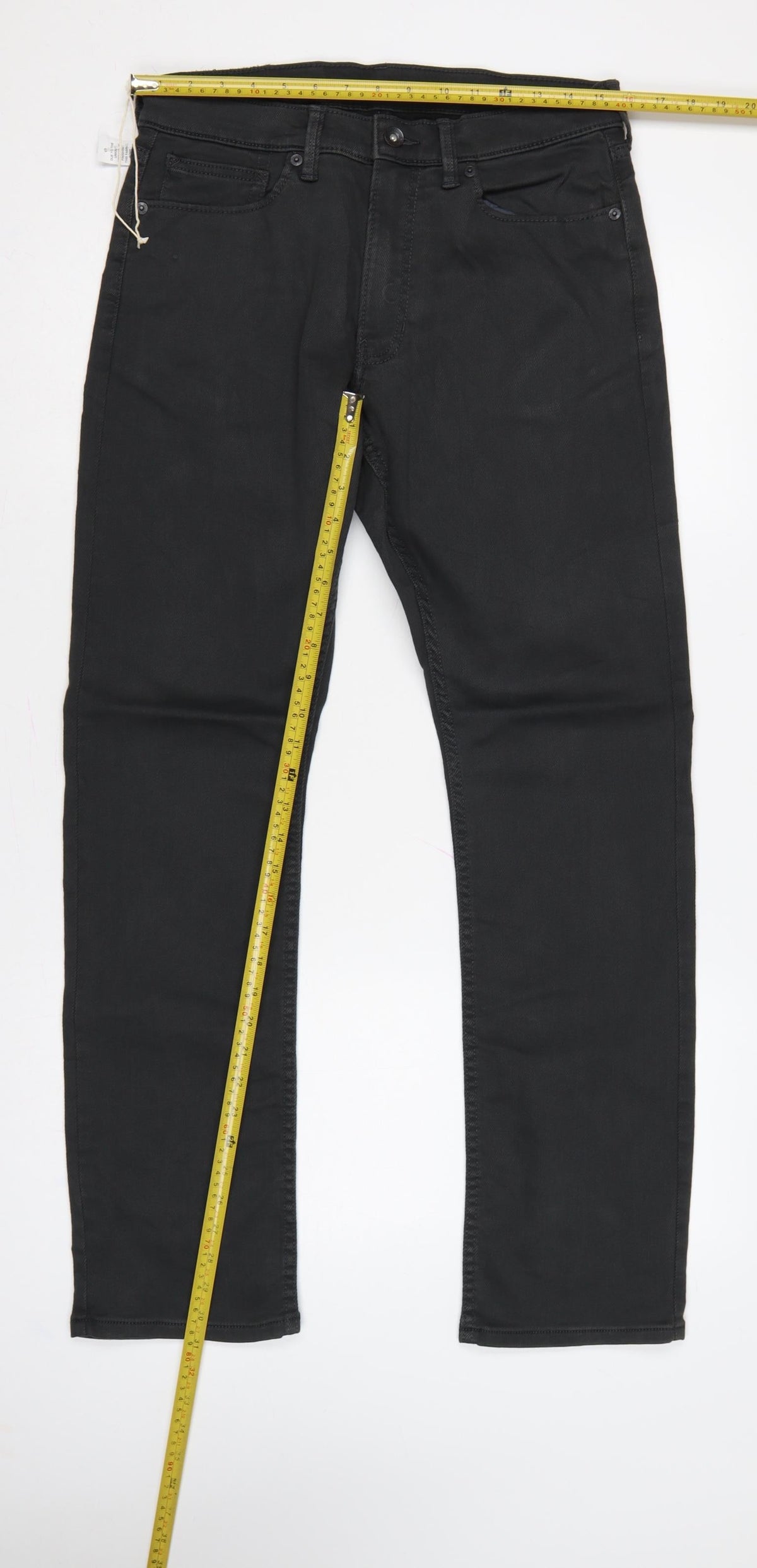 Marks & Spencer Men Black 30W 31L Slim Straight Stretch Jeans