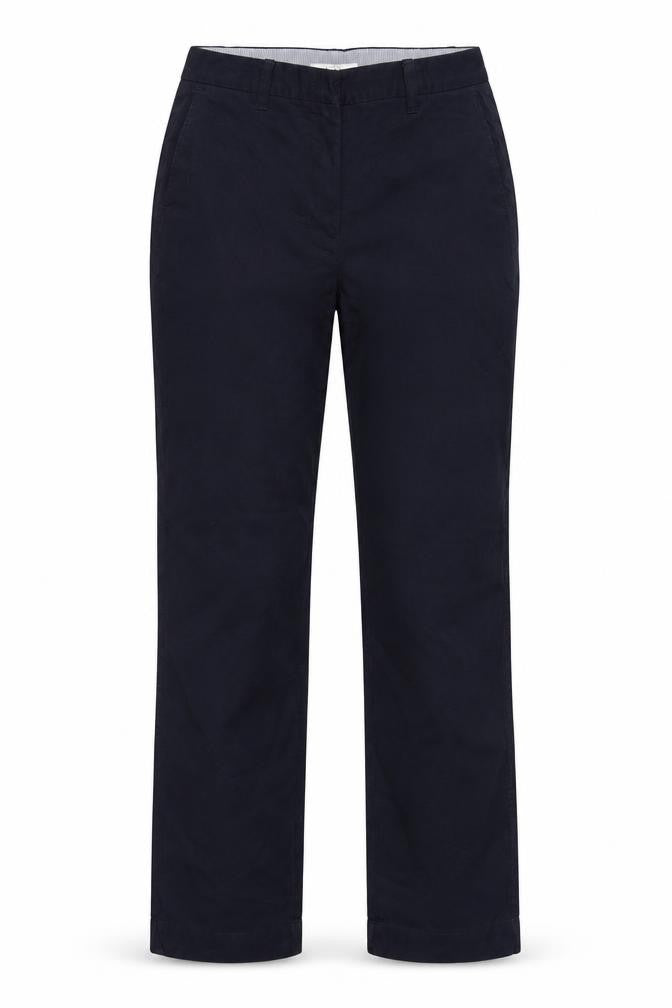 Marks & Spencer Women Blue UK 10 Regular Straight Chino Trousers