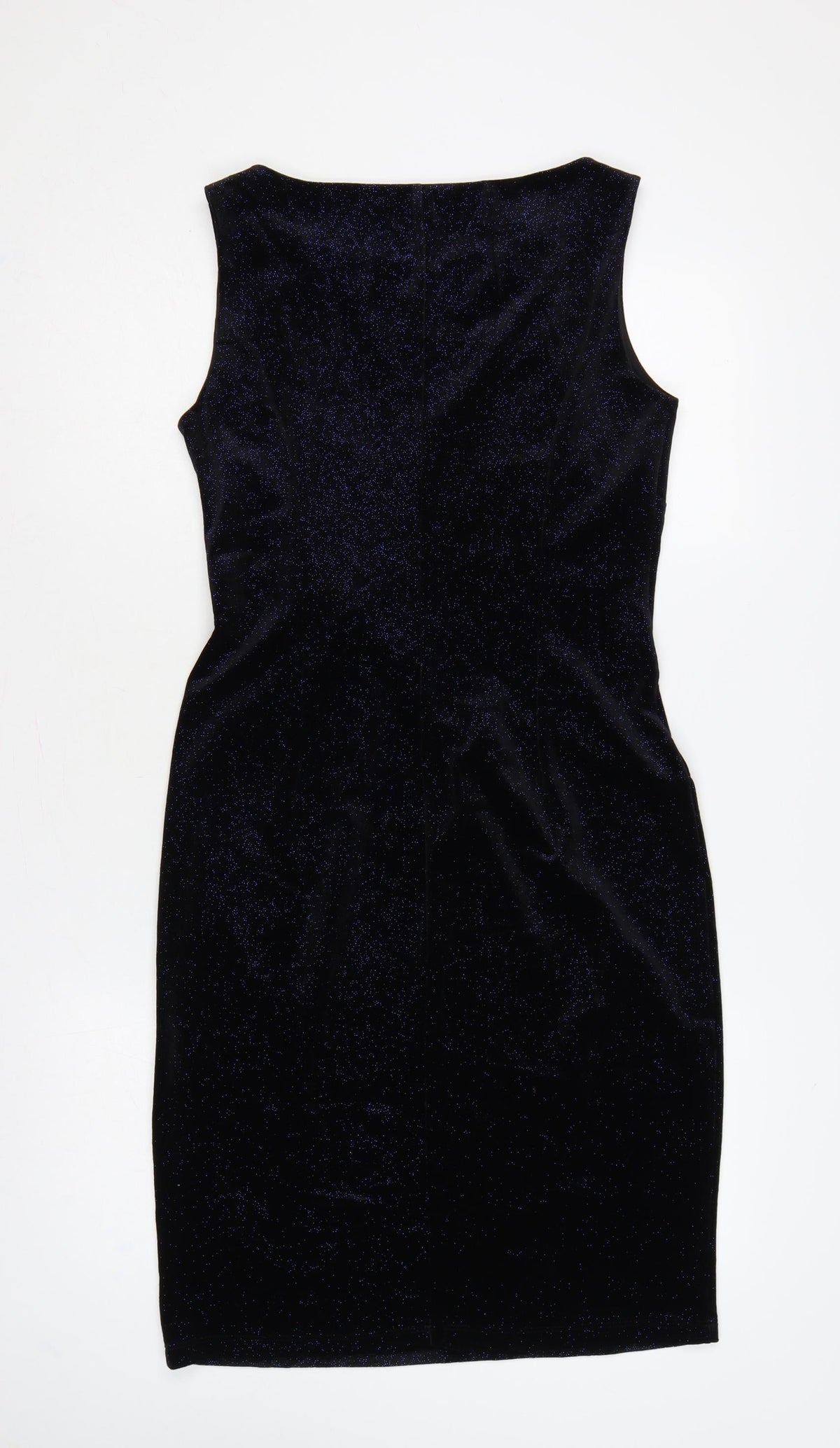 M&Co Women’s Blue Glitter Bodycon Knee Length Party Dress UK 12