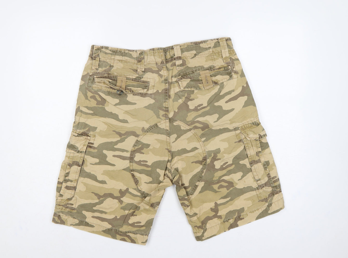 Burton Menswear Men’s Multicoloured Camo Cargo Shorts 32in Cotton