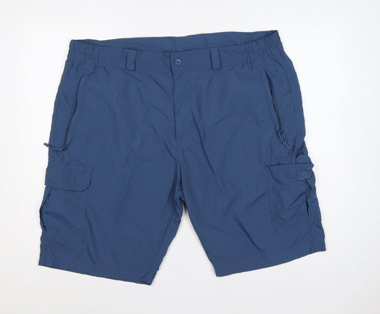 Mountain Warehouse Mens Blue Size 42 Lightweight Cargo Shorts