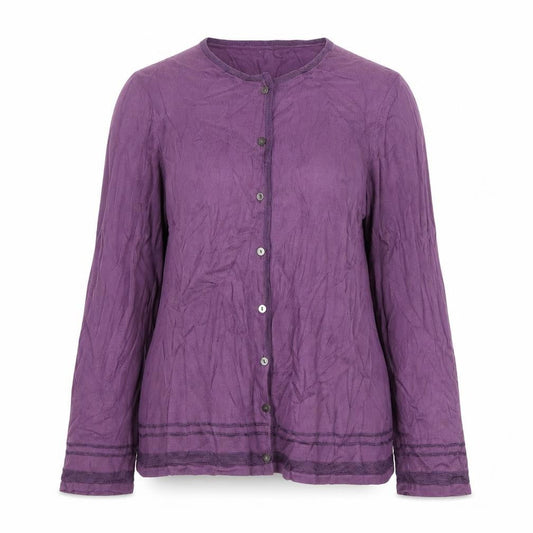 Racing Green Women Purple UK 10 Button Front Cotton Cardigan