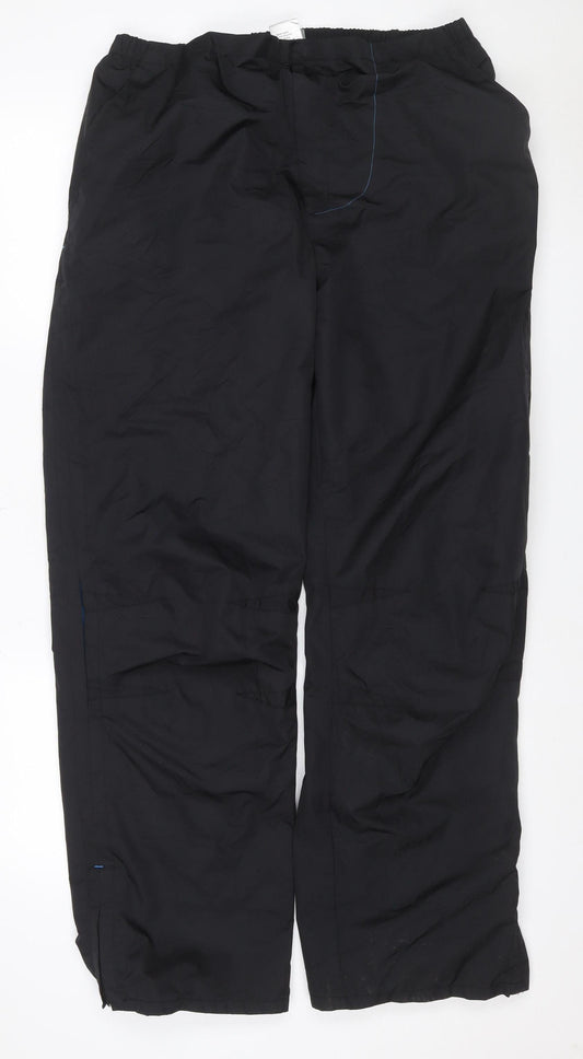 Decathlon Men’s Black XL Walking Trousers Elastic Waist Zip Pocket