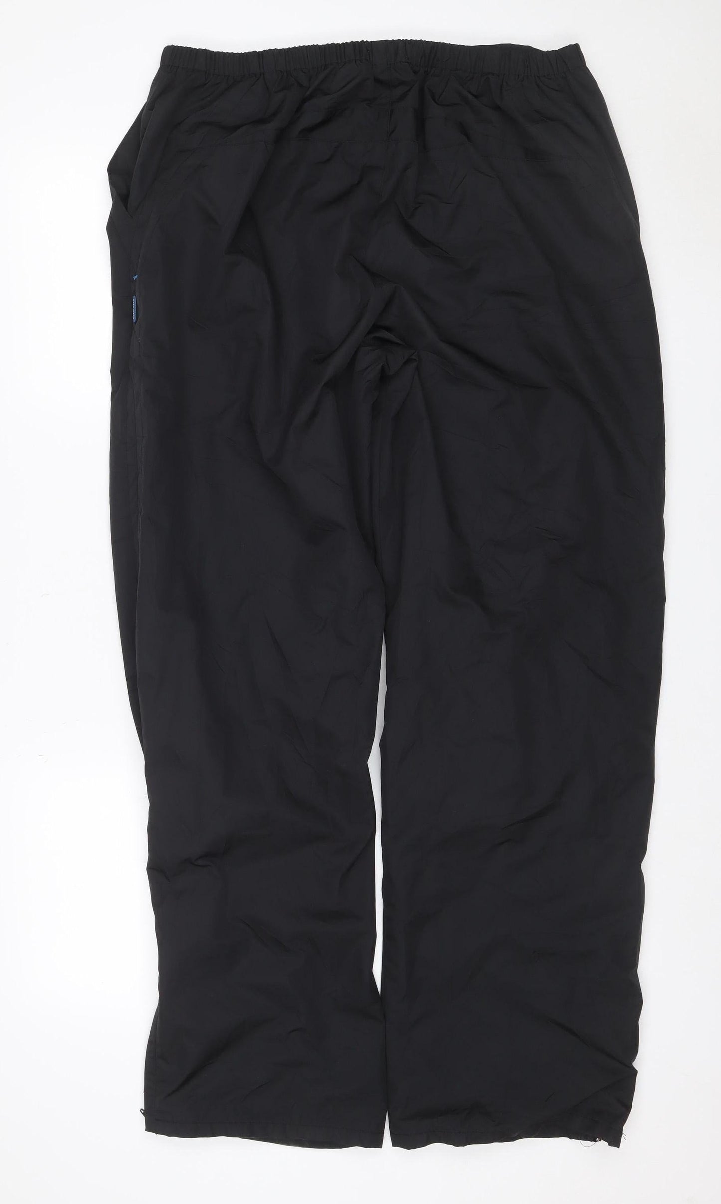 Decathlon Men’s Black XL Walking Trousers Elastic Waist Zip Pocket