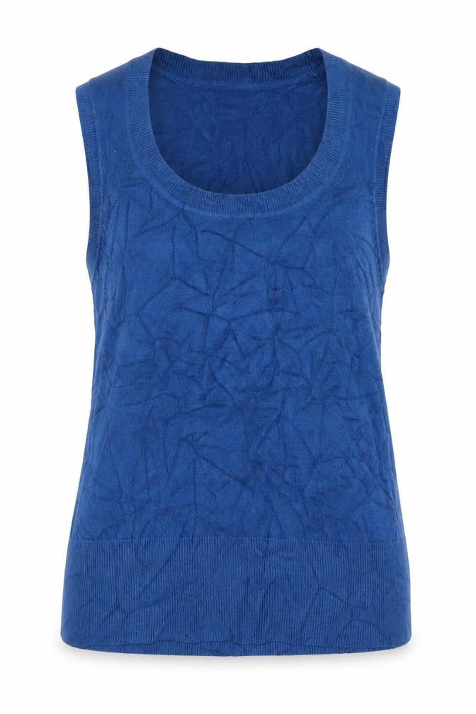 Next Women’s Blue UK 14 Sleeveless Scoop Neck Knit Jumper Vest
