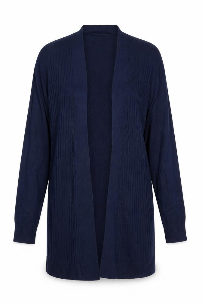 Marks & Spencer Women Blue M Open Longline Knit Cardigan