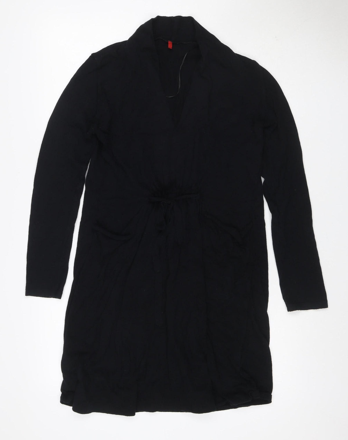 Miss Captain Women Black UK 12 Hooded Long Sleeve Jumper Dress