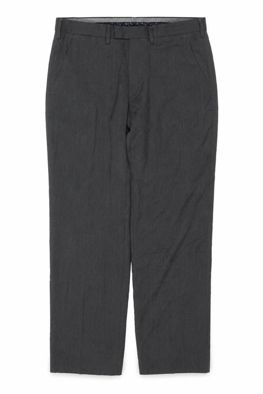 Marks & Spencer Men's Grey 34S Regular Wool Blend Dress Trousers