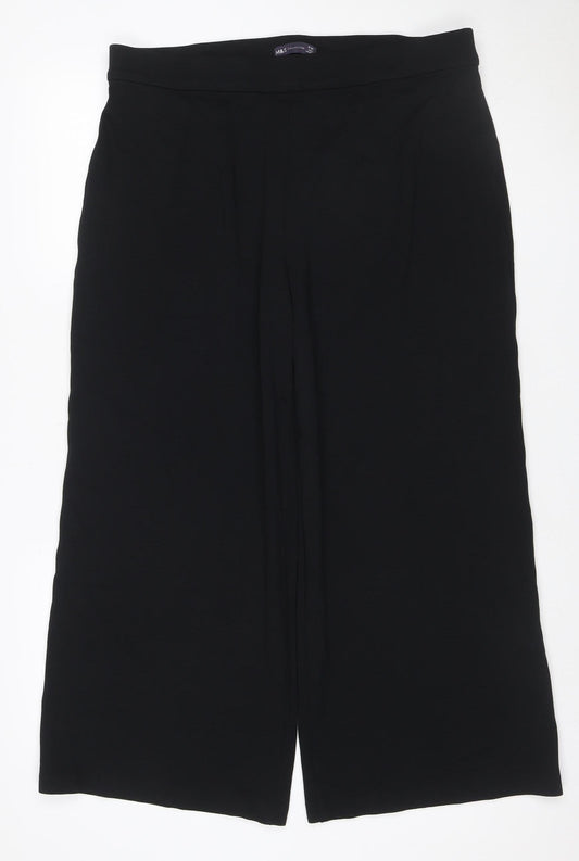 Marks and Spencer Unisex Black 38 Short Stretch Dress Trousers