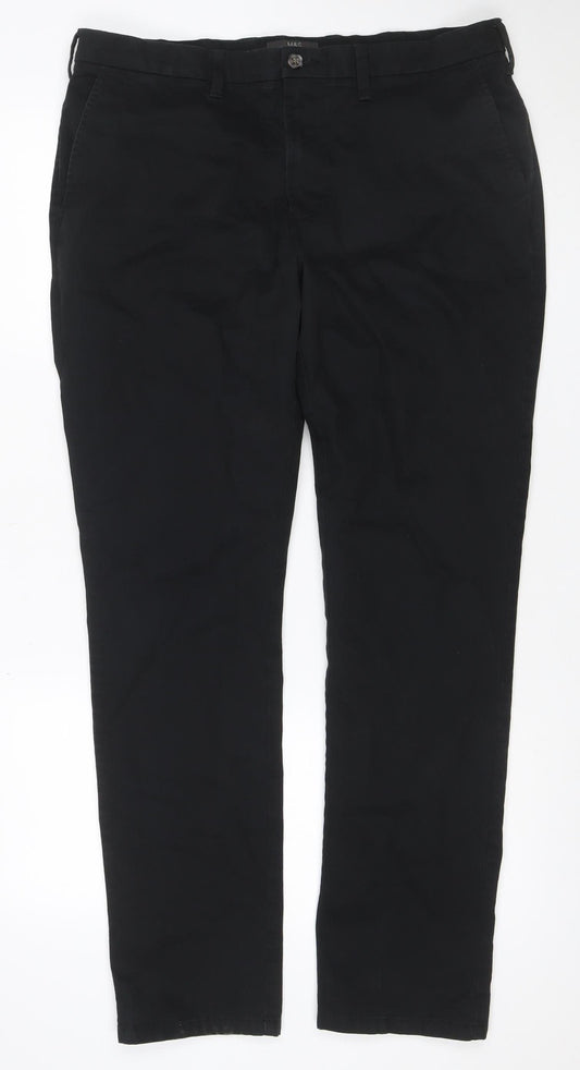 Marks and Spencer Men’s Black Slim Chino Trousers Size 36/33
