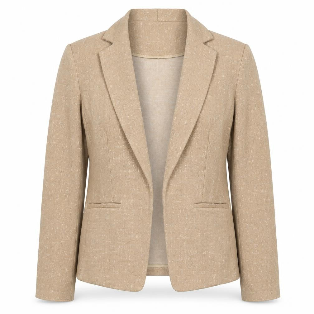 Marks & Spencer Women’s Beige UK 12 Stretch Cotton Blend Blazer