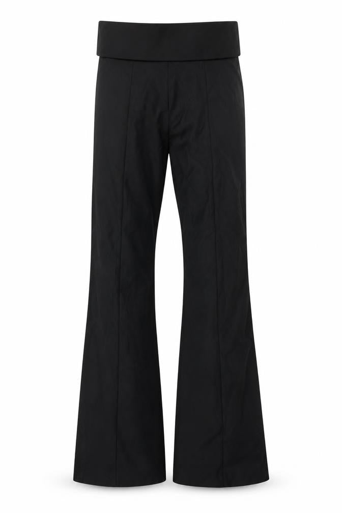 Zara Women Black XS Flared Stretch Trousers Smart Workwear