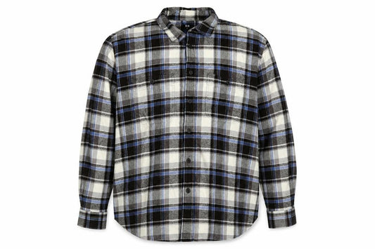 Uniqlo Men's XL Blue Grey Plaid Flannel Button-Up Shirt
