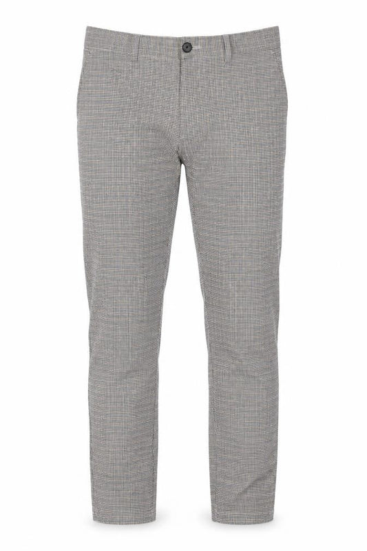 Topman Men’s Grey Check Stretch Skinny Trousers W32 L30