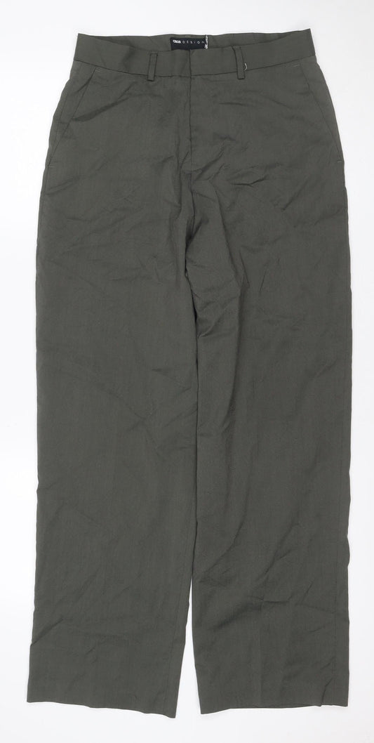 ASOS Men’s Green 30L Slim Flat Front Formal Trousers